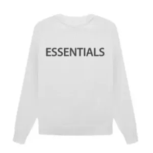 Essentials Overlapped Sweater White