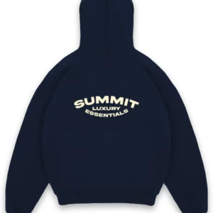 LUXURY NAVY ESSENTIALS HOODIE