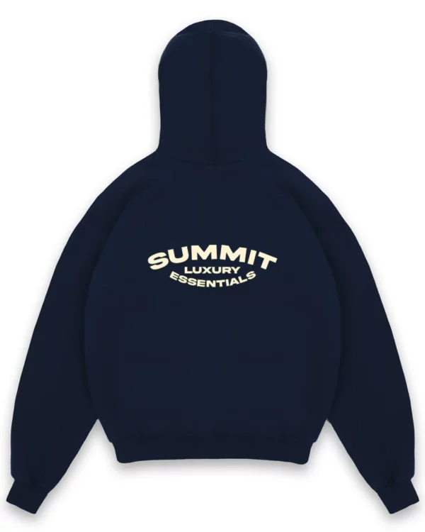 LUXURY NAVY ESSENTIALS HOODIE