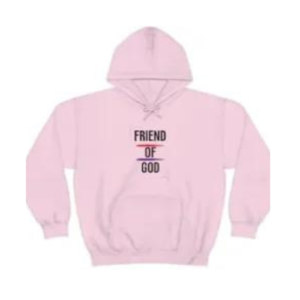 Pink Friend Of God Essentials Hoodie